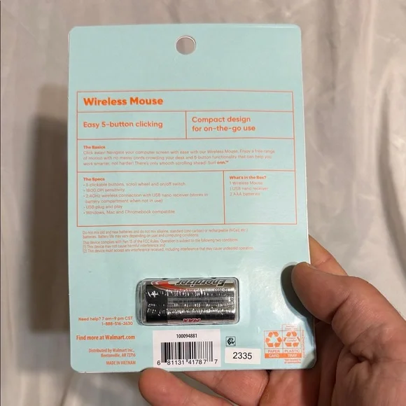 Surf Onn. Wireless Mouse - Black with Rainbow Stripes - Picture 2 of 2